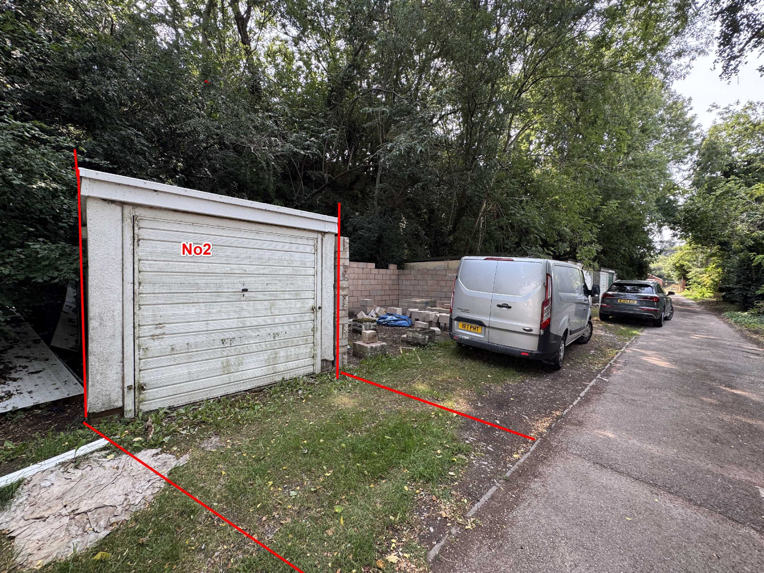 Two lock up garages off Woodwater Lane Exeter EX2 5JY FOR SALE